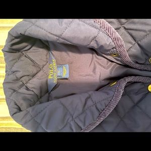 Princess Toddler warmth with Ralph Lauren quilted jacket trimmed in corduroy.